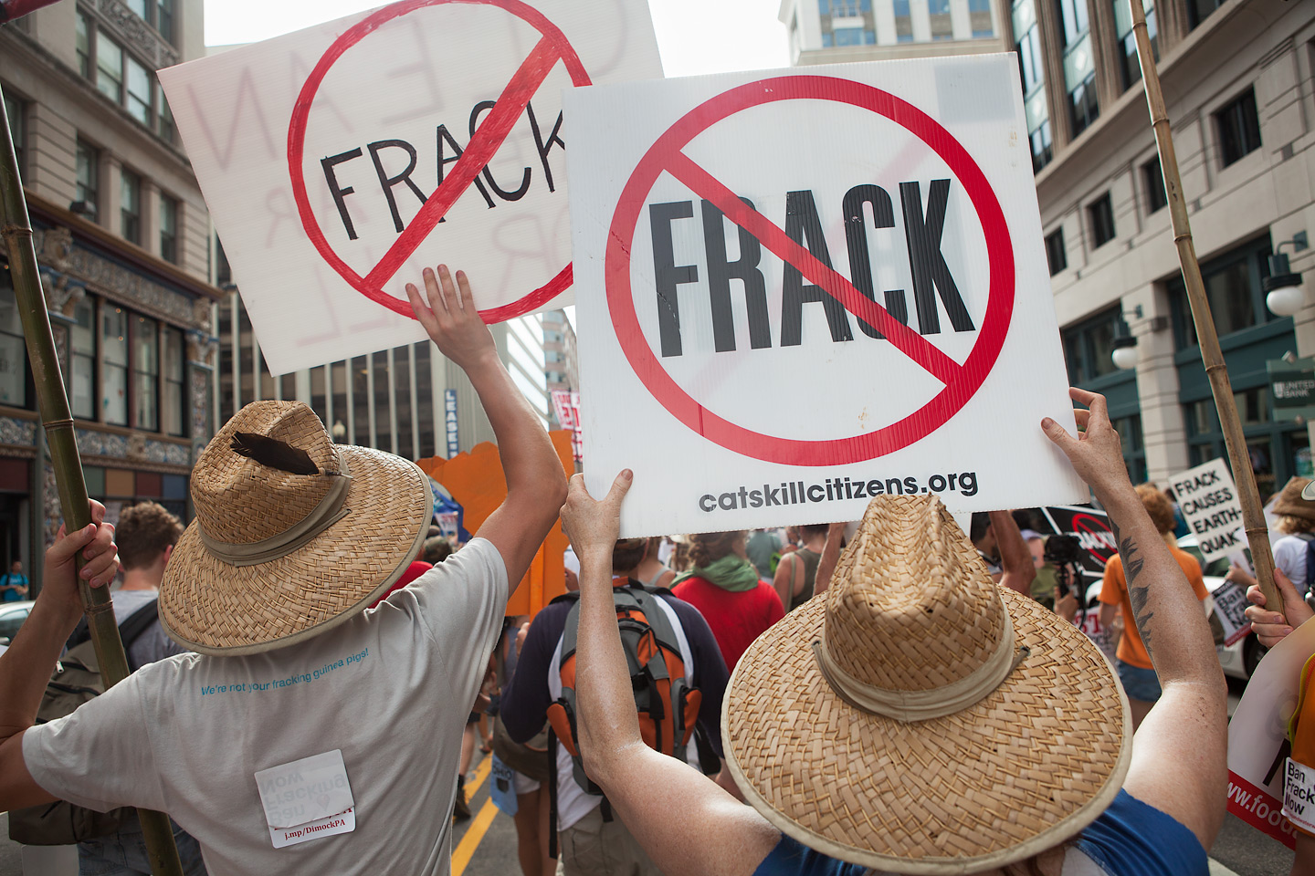 Anti-fracking rally in Washington, DC.